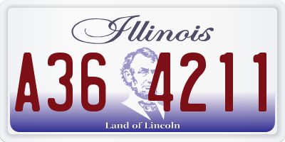 IL license plate A364211