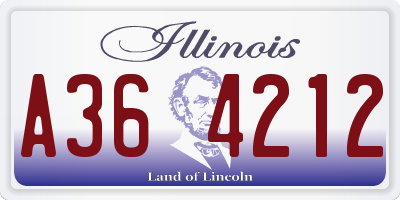 IL license plate A364212