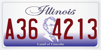 IL license plate A364213