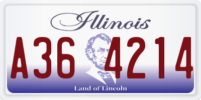 IL license plate A364214