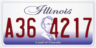IL license plate A364217
