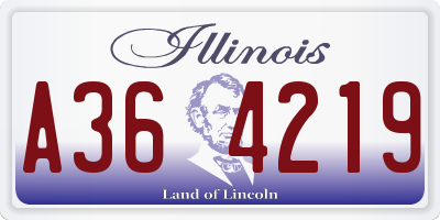 IL license plate A364219