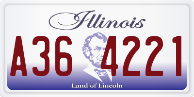 IL license plate A364221