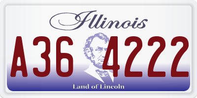 IL license plate A364222