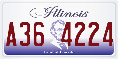 IL license plate A364224