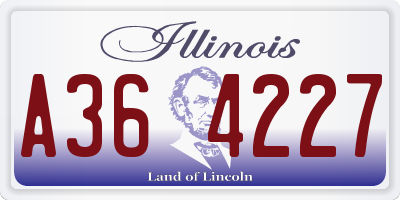 IL license plate A364227