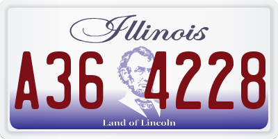 IL license plate A364228