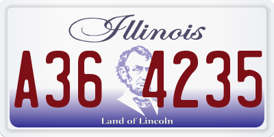 IL license plate A364235