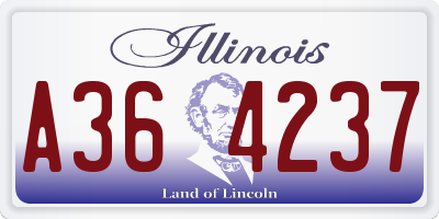 IL license plate A364237