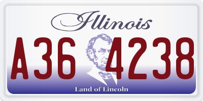 IL license plate A364238