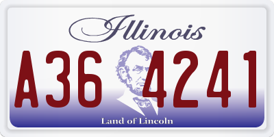 IL license plate A364241