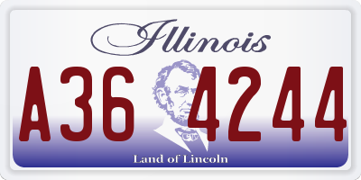 IL license plate A364244