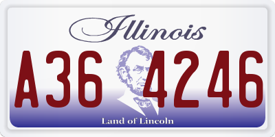 IL license plate A364246