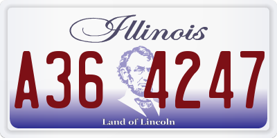 IL license plate A364247