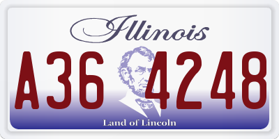 IL license plate A364248