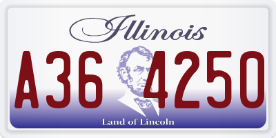 IL license plate A364250