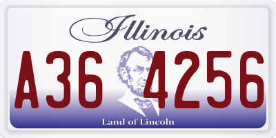IL license plate A364256