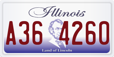 IL license plate A364260