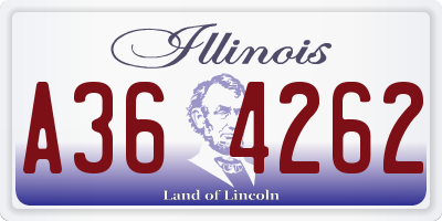 IL license plate A364262