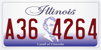 IL license plate A364264