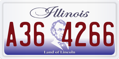 IL license plate A364266