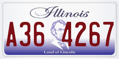 IL license plate A364267