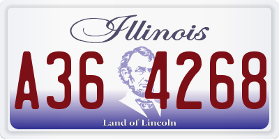 IL license plate A364268