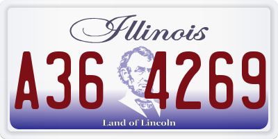 IL license plate A364269