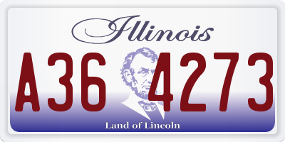 IL license plate A364273