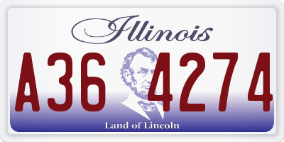 IL license plate A364274