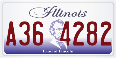 IL license plate A364282