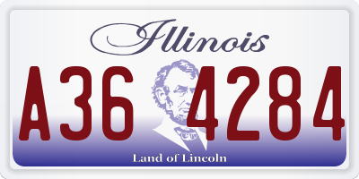 IL license plate A364284
