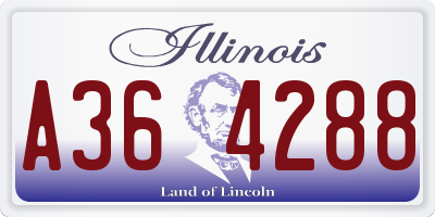 IL license plate A364288