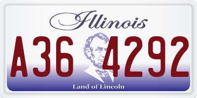 IL license plate A364292