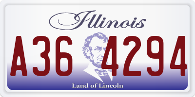 IL license plate A364294
