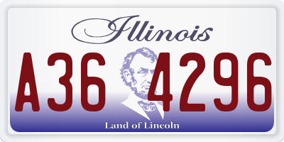 IL license plate A364296