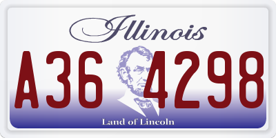 IL license plate A364298