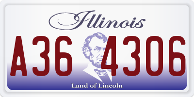 IL license plate A364306