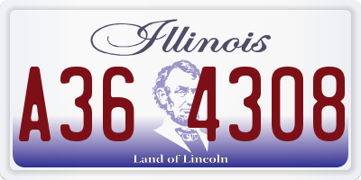 IL license plate A364308