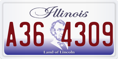 IL license plate A364309