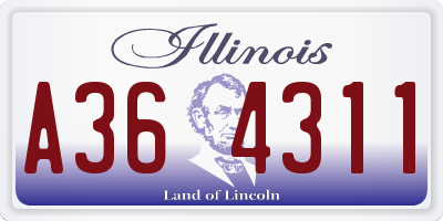 IL license plate A364311