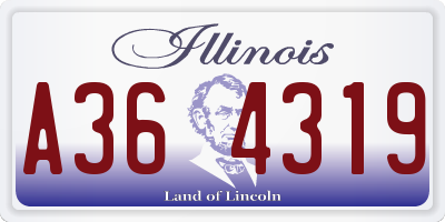 IL license plate A364319