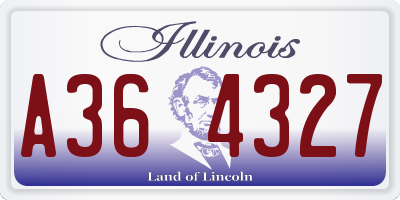 IL license plate A364327