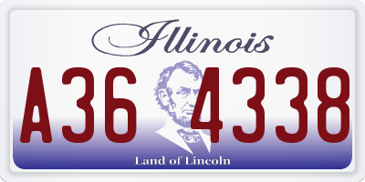 IL license plate A364338