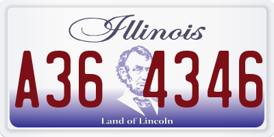 IL license plate A364346