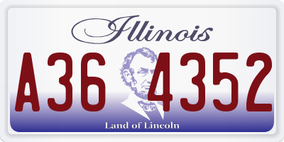 IL license plate A364352
