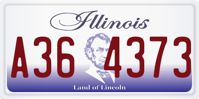 IL license plate A364373
