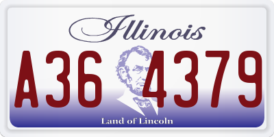 IL license plate A364379
