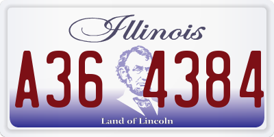 IL license plate A364384