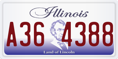 IL license plate A364388